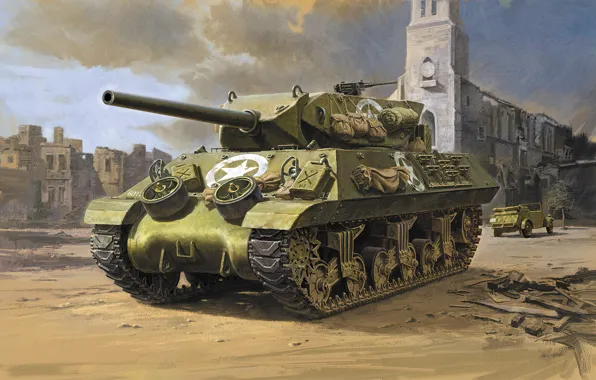 USA, SAU, Tank fighter, M10, Self-propelled artillery