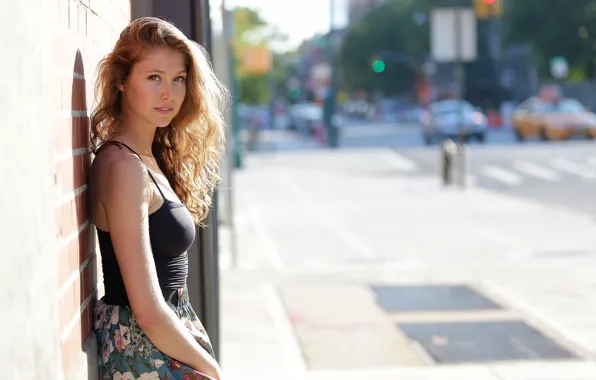 Picture summer, girl, face, street, Sidney