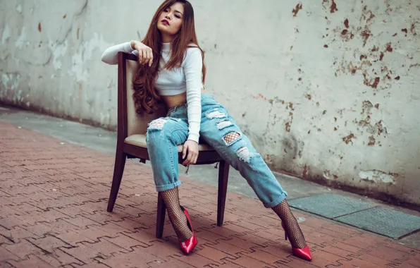 Chair, girl, style