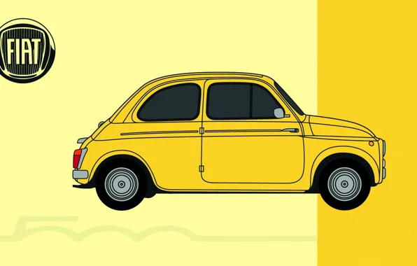 Picture retro, poster, 500, Fiat