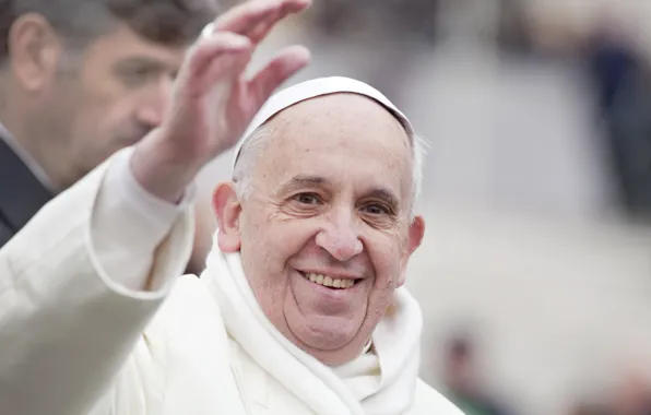 White, smile, Francisco, poses, Pope Francis, Jorge Mario Bergoglio Sívori