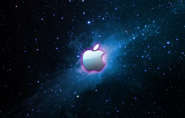 Stars, blue, apple, logo