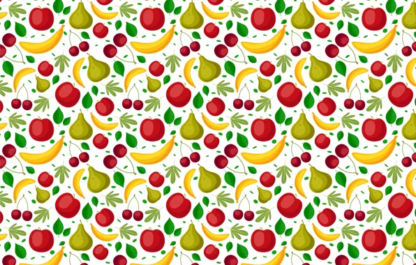 Cherry, berries, background, vector, texture, fruit, different, repetition