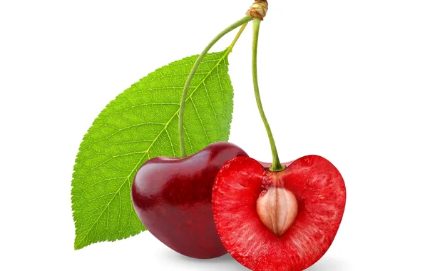 Picture cherry, the flesh, berry, leaf, bone, cherry