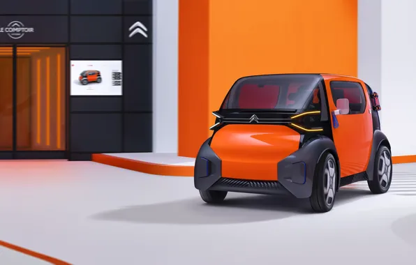 Machine, Citroën, car, Citroen, electric, Citroën Ami One Concept