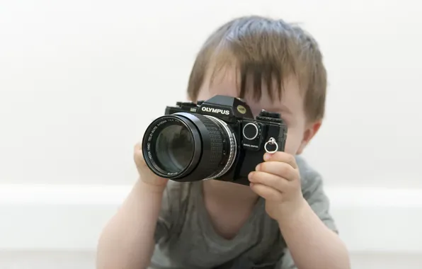 Picture background, camera, boy