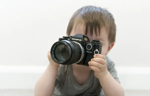 Background, camera, boy