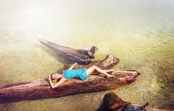 Girl, pose, background