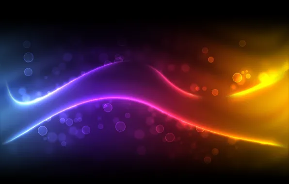 Picture wave, line, circles, color