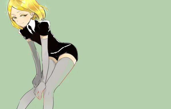 Girl, green background, House no Kuni, Country Gems