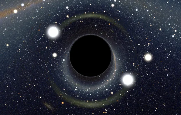 Picture space, stars, Black hole