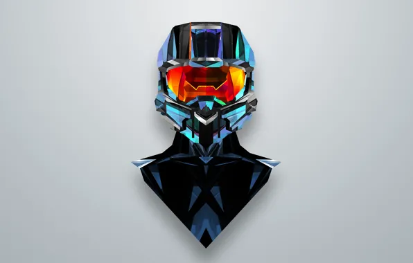 Abstraction, the game, minimalism, halo, MASTER CHIEF