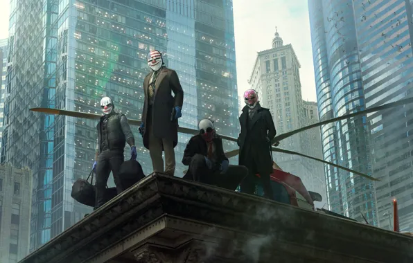 Weapons, the game, mask, game, shooter, Payday, 2022, Payday 3