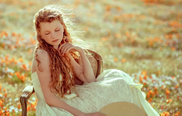 Picture nature, spring, girl