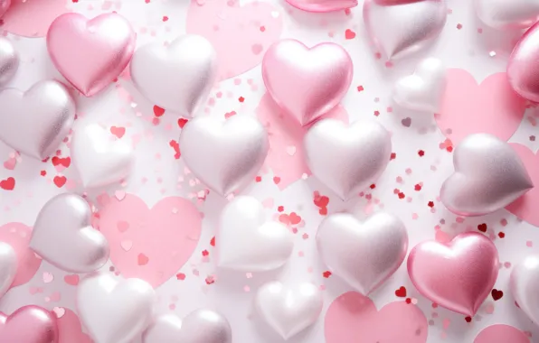 Love, holiday, heart, feelings, heart, hearts, pink, white