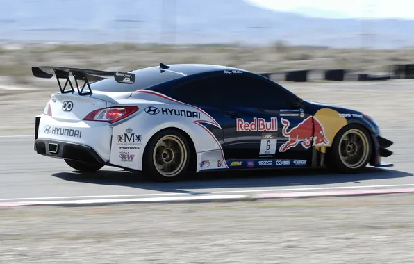 Picture coupe, speed, track, Hyundai, Red Bull, Coupe, Hyundai, stickers