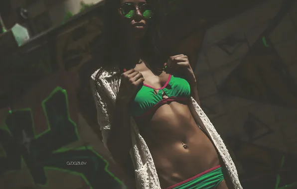 Swimsuit, girl, glasses, photographer, girl, photography, photographer, Alex Bazilev