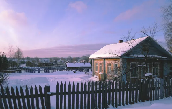 Picture winter, landscape, the city, Russia, Vologda, Nikolsk