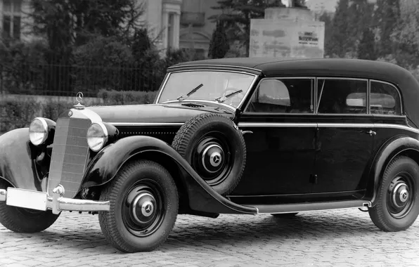 Picture retro, Mercedes-Benz, car, 1937, 320