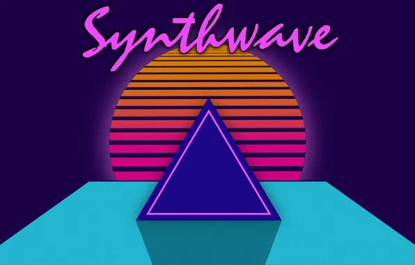 Music, Pyramid, Background, Neon, 80's, Synth, Retrowave, Synthwave