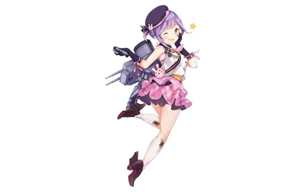 Girl, blouse, anime, beautiful, short hair, purple eyes, pretty, attractive