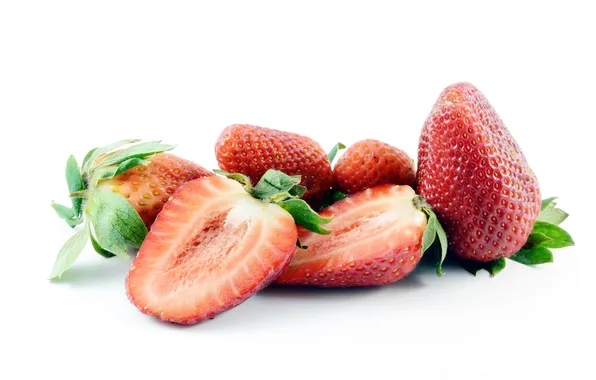 Berries, strawberry, slices, strawberries