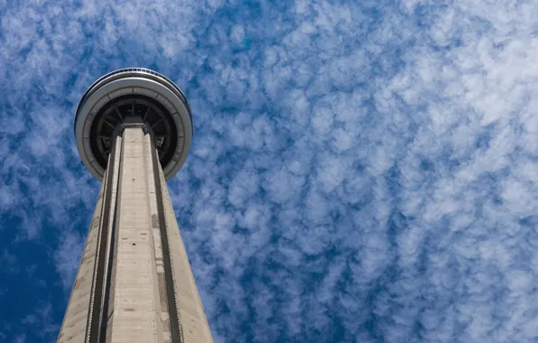 The sky, clouds, tower, construction, Canada, Toronto, architecture, Canada