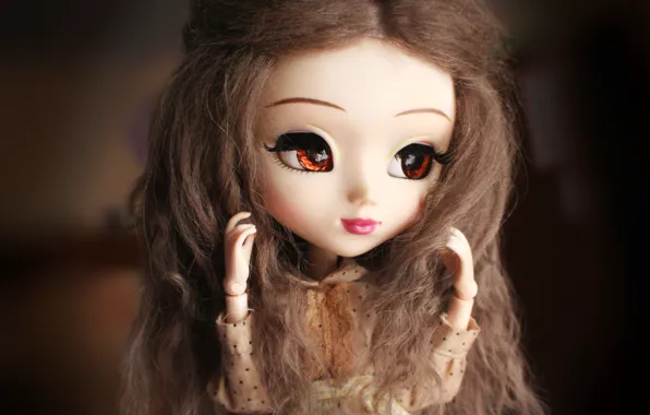 Picture eyes, face, doll, large