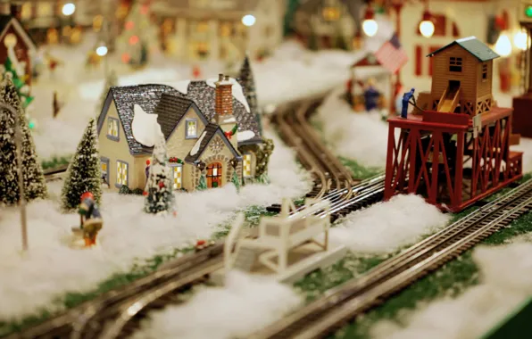 Picture model, toys, minimalism, railroad