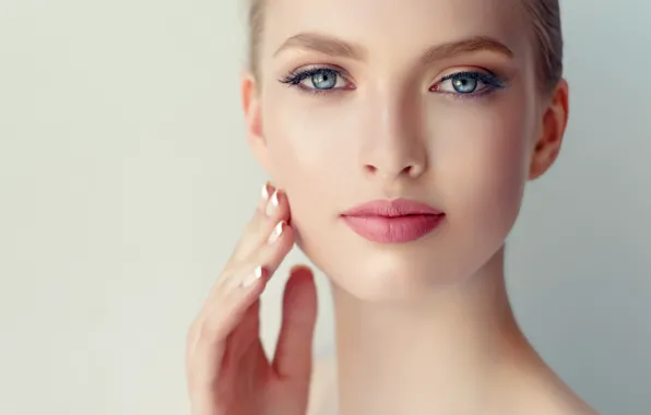 Look, girl, face, hand, makeup, edwardderule