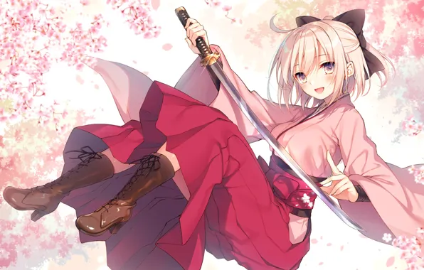 Girl, sword, the saber, Fate / Grand Order