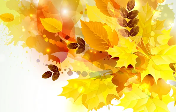 Autumn, leaves, nature, collage