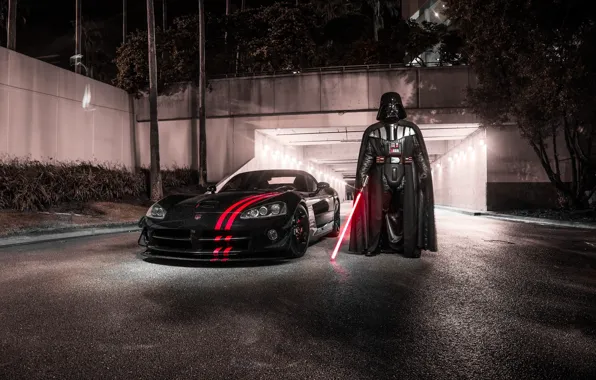 Picture Star Wars, Dodge, Viper, Night, V10, SRT, Darth Wader