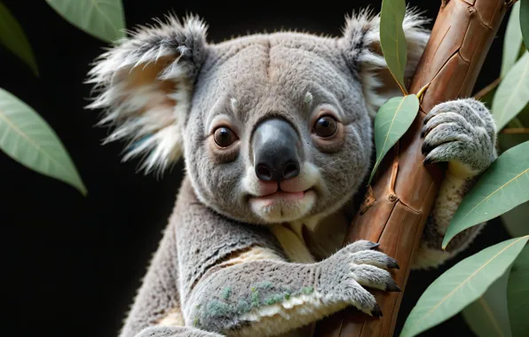 Picture tree, look, koala