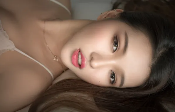 Picture eyes, face, hair, lips