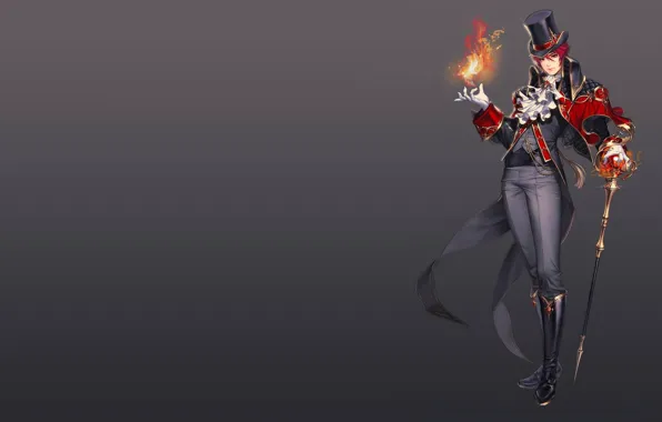 Lights, magic, anime, art, guy