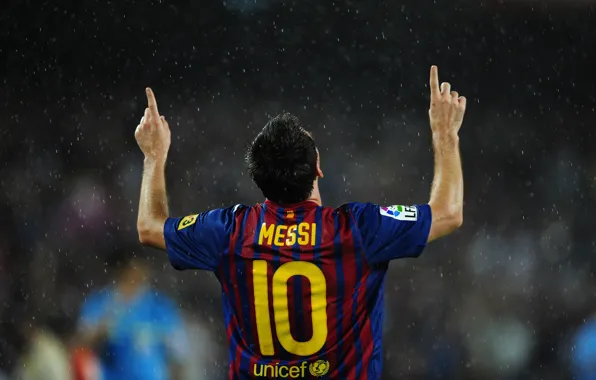 Rain, Goal, Atletico Madrid, FC Barcelona, The celebration, Messi Lionel