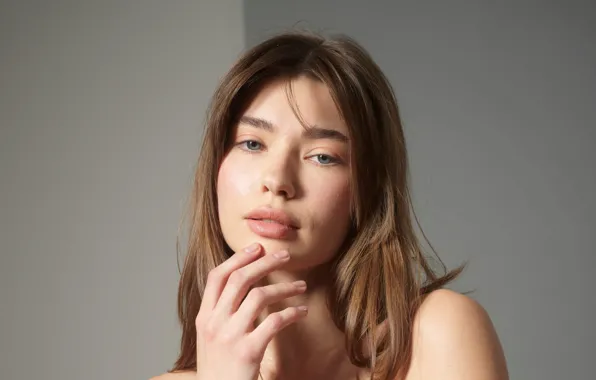 Look, girl, face, brown hair, Petter Hegre, Anna L, Anna Ralphs