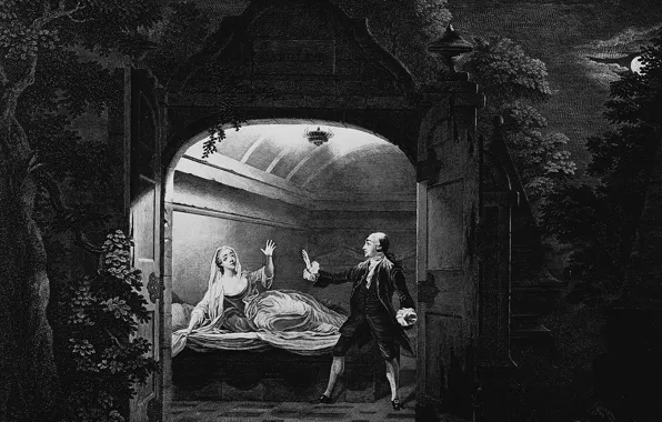 Picture 1765, Mr Garrick and Miss Bellamy, in the characters, of Romeo and Juliet