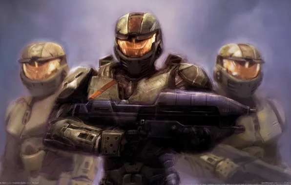 Picture Halo, the Spartans, John-117, Master Chief
