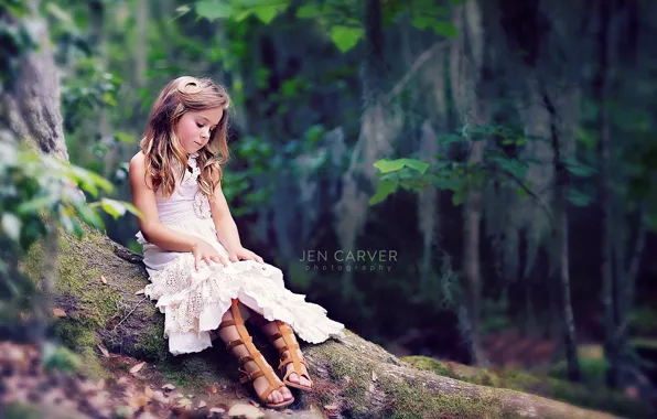 Picture forest, nature, girl