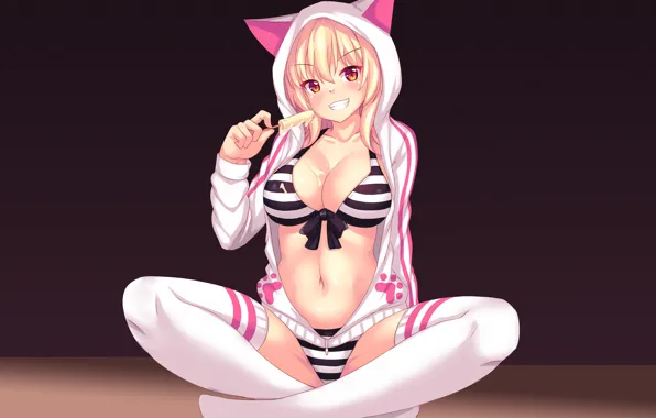 Swimsuit, girl, pose, background, art