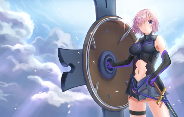 Bodysuit, weapon, anime, asian, shield, manga, japanese, bishojo