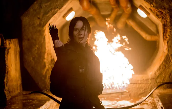 Jennifer Lawrence, Katniss Everdeen, The hunger games:mockingjay, The Hunger Games:Mockingjay - Part-2