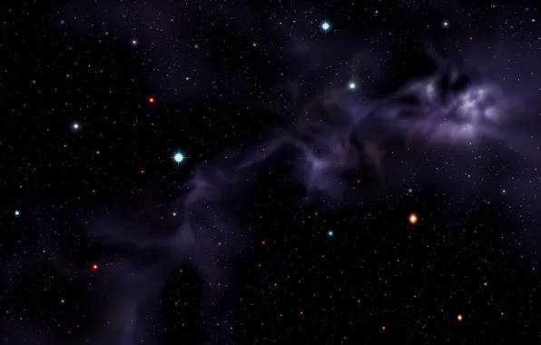 Picture nebula, Hubble, purple