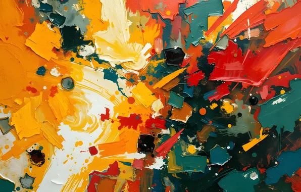 Abstraction, paint, strokes, composition, abstract background