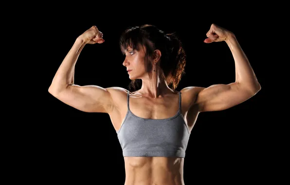 Wallpaper sport, woman, body, muscles, biceps, bodybuilder