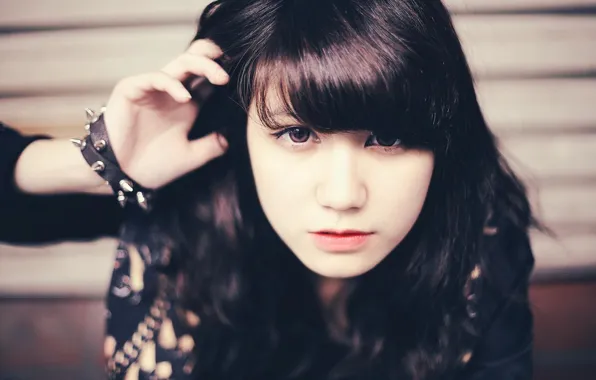 Girl, Brunette, Style, Beauty, Eyes, Background, Cute, Close Up