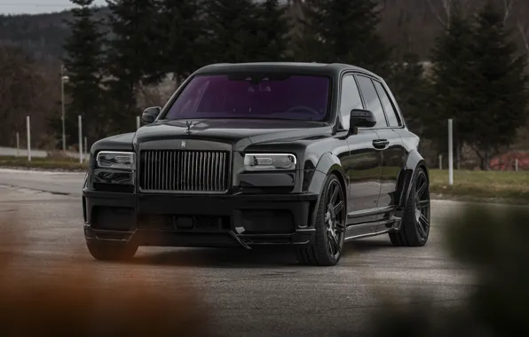 Rolls Royce, Black, SUV, Brick, Cullinan