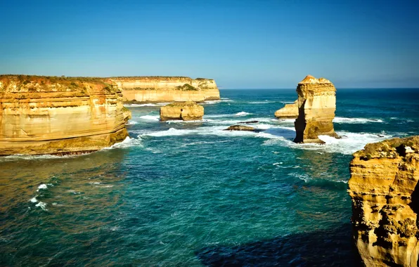 Sea, the sky, open, the ocean, rocks, shore, Australia, Australia